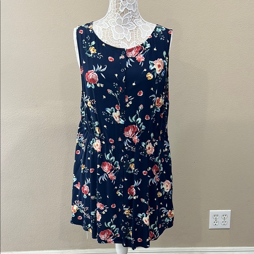 Torrid Blue Relaxed Sleeveless Tank Top